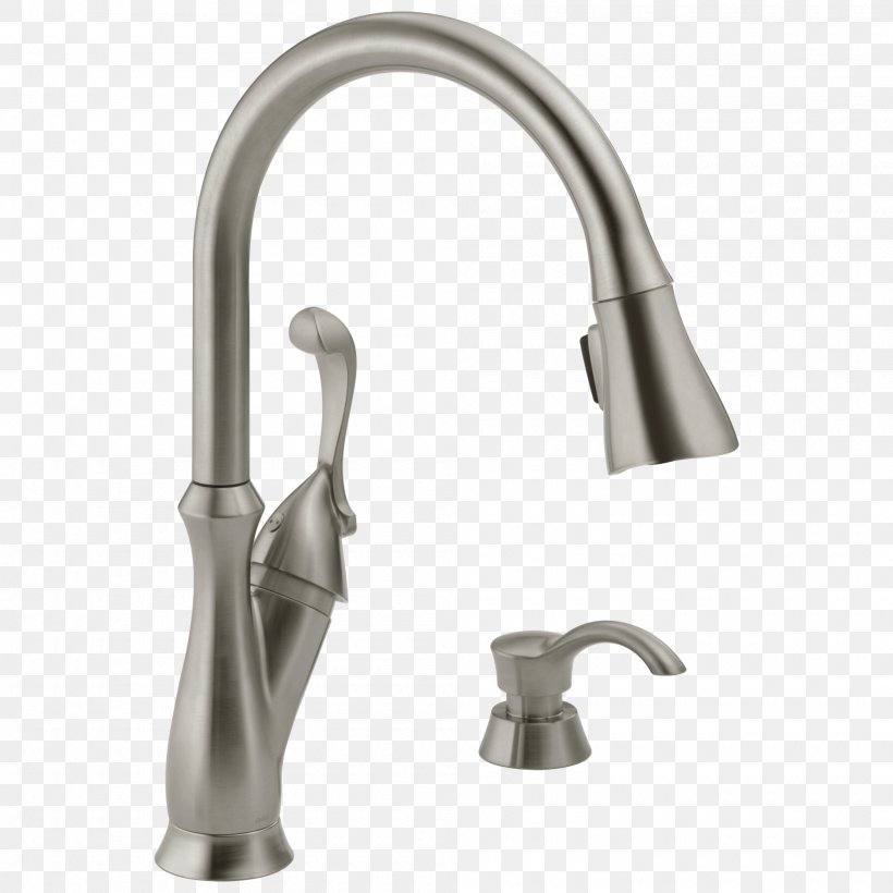 Tap Handle Stainless Steel Kitchen Delta Faucet Company, PNG, 2000x2000px, Tap, Bathtub Accessory, Brushed Metal, Delta Air Lines, Delta Faucet Company Download Free