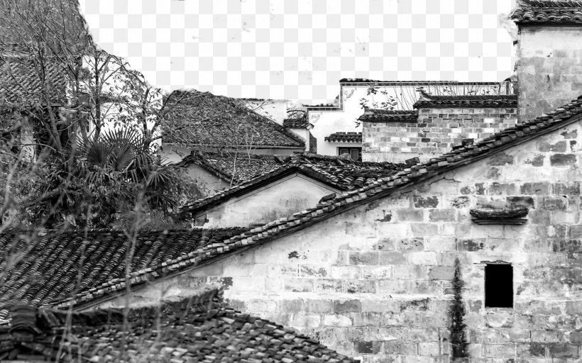 Xidi Hongcunzhen Shuimo Hongcun Wallpaper, PNG, 1920x1200px, Xidi, Anhui, Architecture, Black And White, Building Download Free