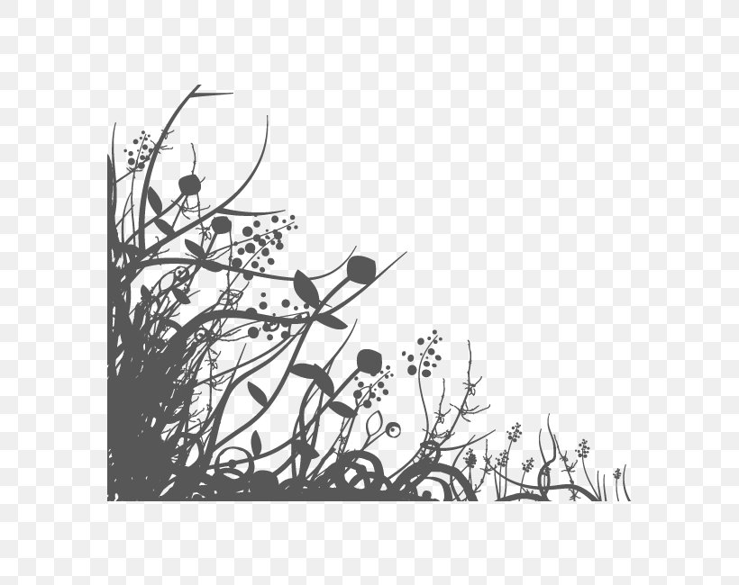 Flower Silhouette Drawing, PNG, 650x650px, Flower, Area, Art, Bird, Black Download Free