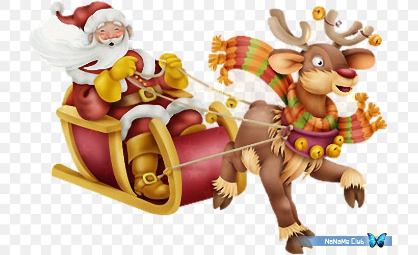 Reindeer Santa Claus Ded Moroz Christmas Ornament Snegurochka, PNG, 719x500px, Reindeer, Character, Christmas, Christmas Decoration, Christmas Ornament Download Free
