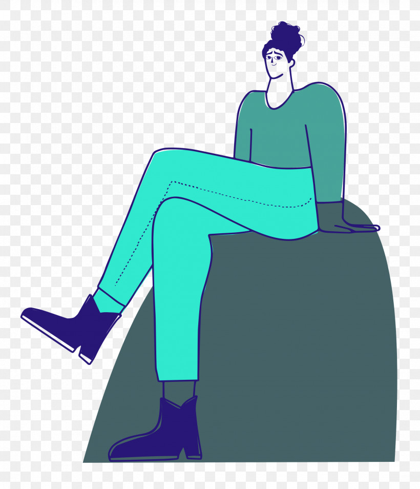 Sitting On Rock, PNG, 2148x2500px, Cartoon, Character, Line, Meter, Shoe Download Free