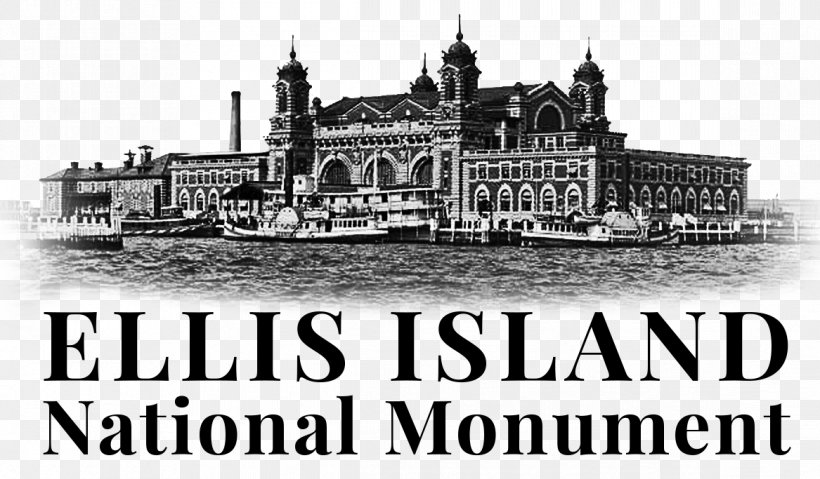 Ellis Island National Monument Tribeca Immigration, PNG, 1167x683px, Ellis Island, Black And White, Brand, Building, Facade Download Free