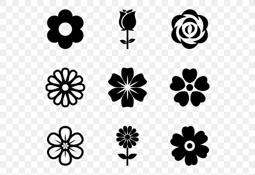 Flower Blossom Png 600x564px Flower Black Black And White