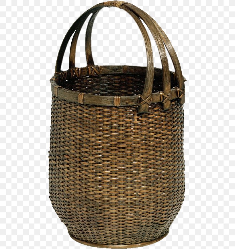 Basket Rattan Bamboo, PNG, 486x869px, Basket, Bamboo, Box, Handle, Photography Download Free