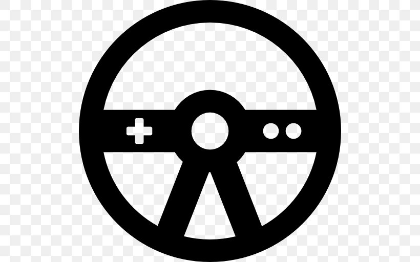 Motor Vehicle Steering Wheels Car Download, PNG, 512x512px, Motor Vehicle Steering Wheels, Area, Bicycle Wheel, Black And White, Brand Download Free