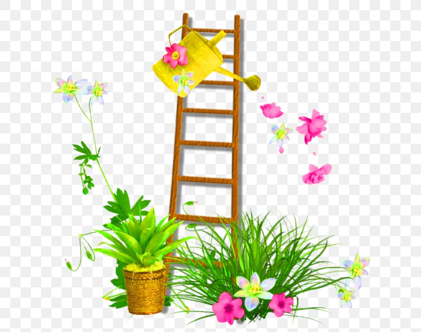 Ladder Clip Art, PNG, 674x647px, Ladder, Art, Cut Flowers, Flora, Floral Design Download Free