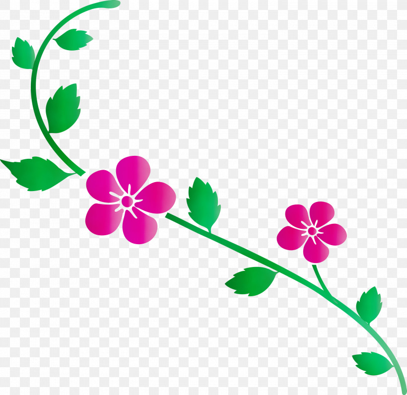Flower Plant Pink Pedicel Plant Stem, PNG, 3000x2915px, Flower Frame, Decoration Frame, Flower, Geranium, Paint Download Free