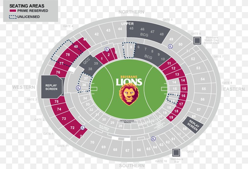 The Gabba Brisbane Lions Toyota Center Sports Venue Map, PNG, 800x558px, Gabba, Aircraft Seat Map, Brisbane Lions, Map, Seating Assignment Download Free