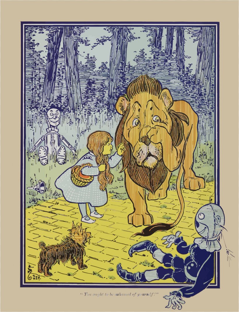 The Wonderful Wizard Of Oz Dorothy Gale Cowardly Lion Toto Wicked Witch Of The West, PNG, 1150x1502px, Wonderful Wizard Of Oz, Art, Big Cats, Carnivoran, Cartoon Download Free