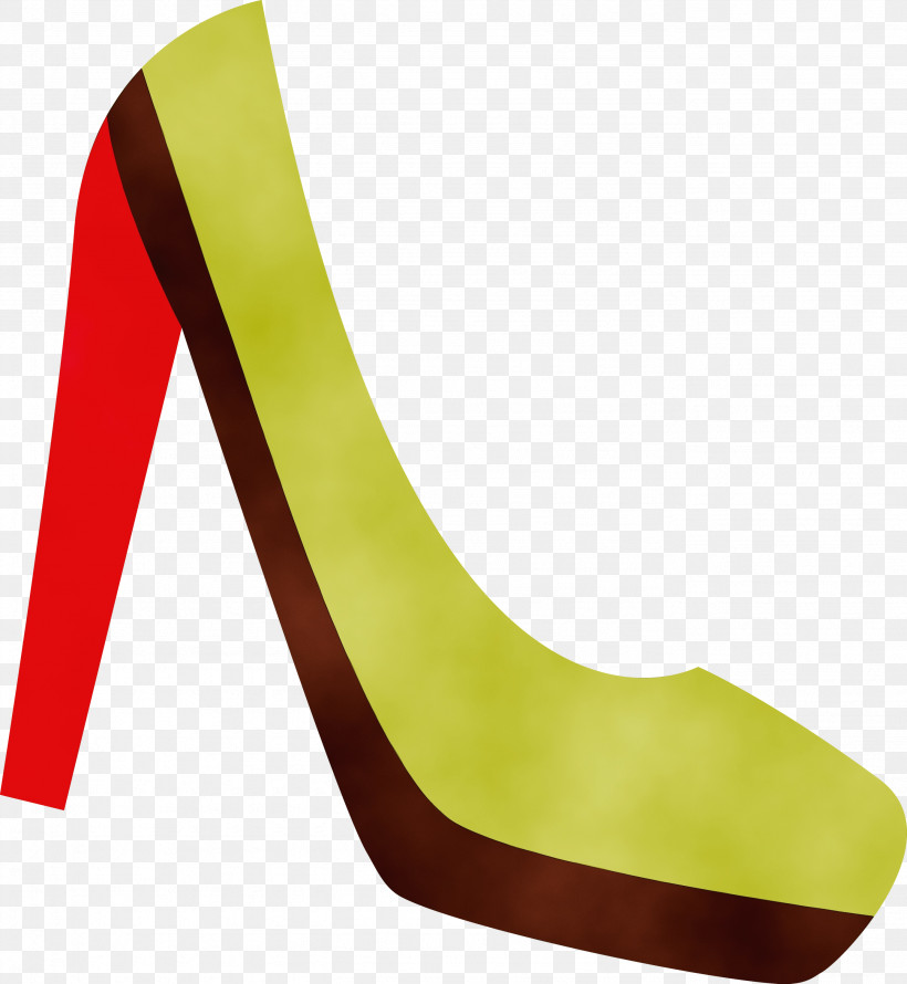 Yellow Shoe, PNG, 2762x3000px, Watercolor, Paint, Shoe, Wet Ink, Yellow Download Free
