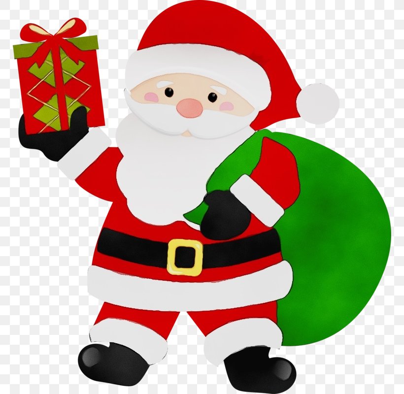 Santa Claus, PNG, 768x800px, Watercolor, Cartoon, Christmas, Christmas Elf, Paint Download Free