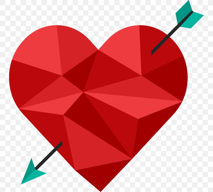 Polygon Heart Euclidean Vector, PNG, 750x737px, Watercolor, Cartoon, Flower, Frame, Heart Download Free