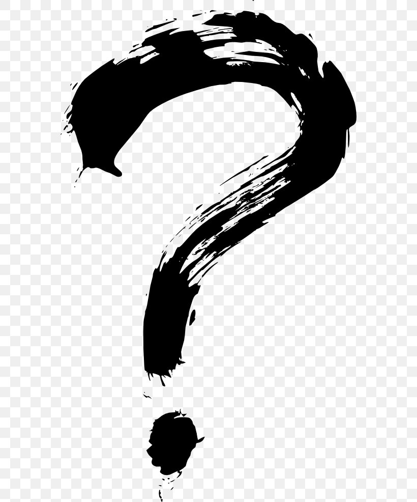 Question Mark, PNG, 582x986px, Question Mark, Black And White, Brush, Monochrome, Monochrome Photography Download Free
