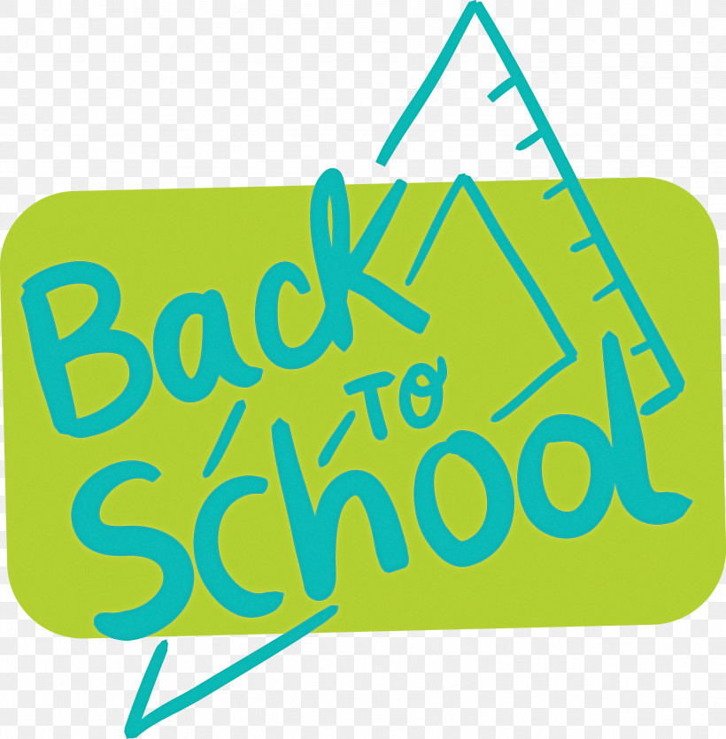 Back To School, PNG, 2944x3000px, Back To School, Area, Green, Line, Logo Download Free