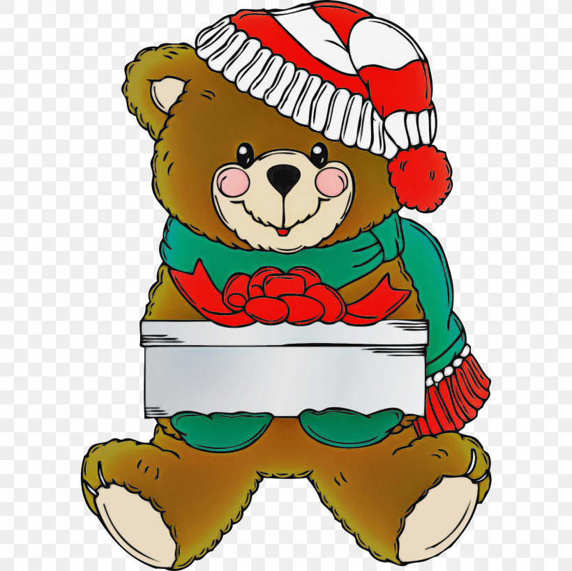Christmas Day, PNG, 1600x1600px, Cartoon, Biology, Christmas Day, Science, Teddy Bear Download Free