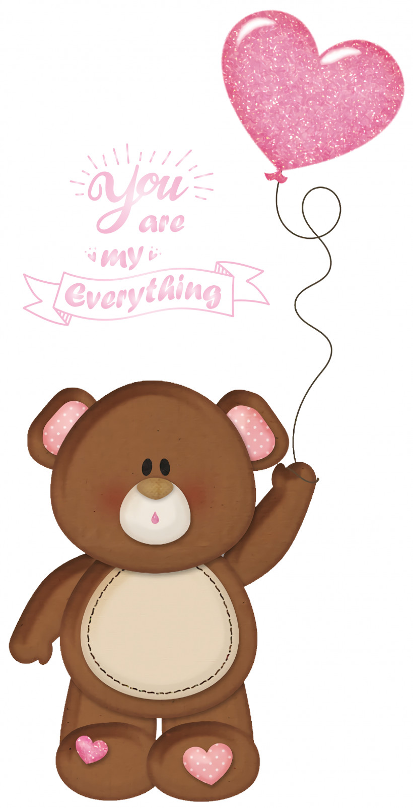 Teddy Bear, PNG, 2001x3914px, Bears, Baby Balloon, Balloon, Party, Party Hat Download Free