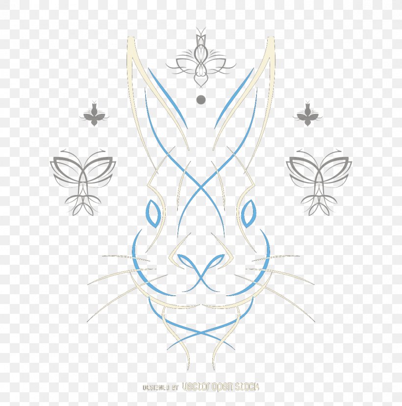 Graphic Design Drawing, PNG, 1155x1167px, Drawing, Blue, Point, Rabbit, Symbol Download Free