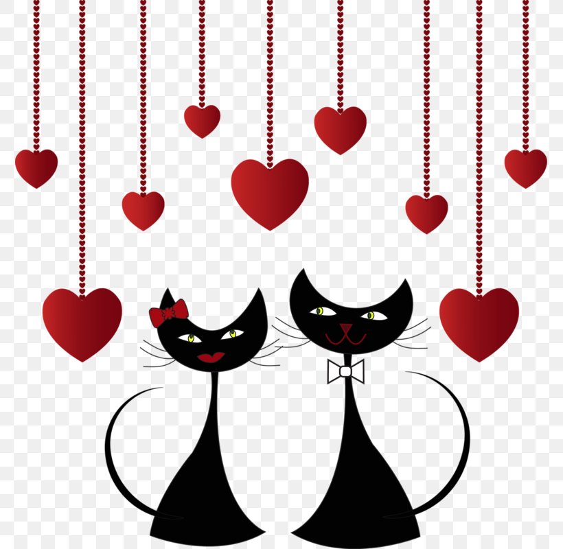 Kitten Black Cat Valentine's Day Singapura Cat, PNG, 775x800px, Watercolor, Cartoon, Flower, Frame, Heart Download Free