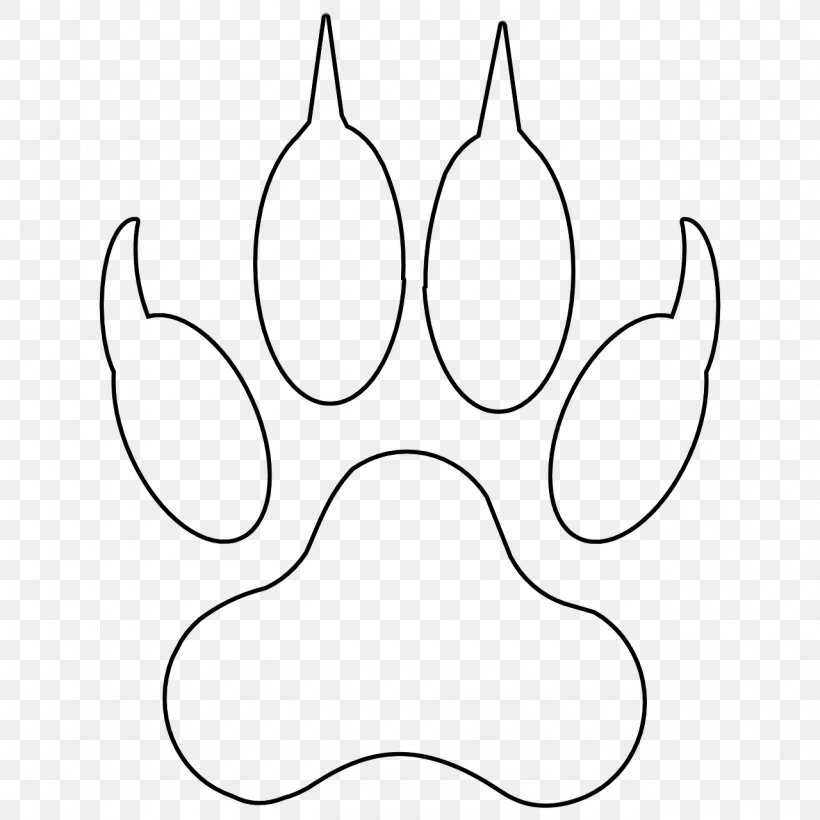 Paw Dog Coyote Cat Clip Art, PNG, 1280x1280px, Paw, Area, Artwork, Black, Black And White Download Free