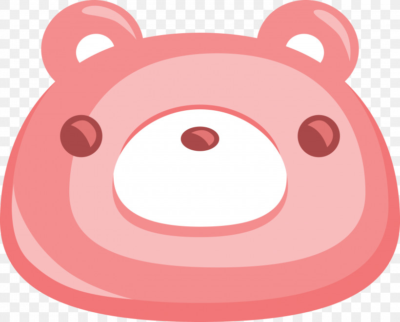 Teddy Bear, PNG, 3000x2415px, Pink, Bear, Cartoon, Circle, Nose Download Free