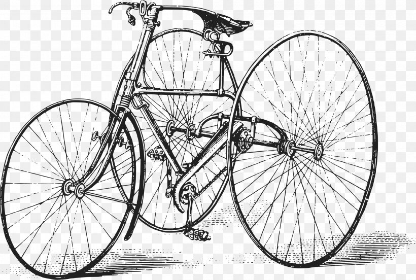 Bicycle Drawing Tricycle Clip Art, PNG, 2400x1618px, Bicycle, Antique, Art, Artwork, Bicycle Accessory Download Free