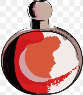 Red Round Perfume Bottle - Perfume Calvin Klein Bottle Clip Art PNG