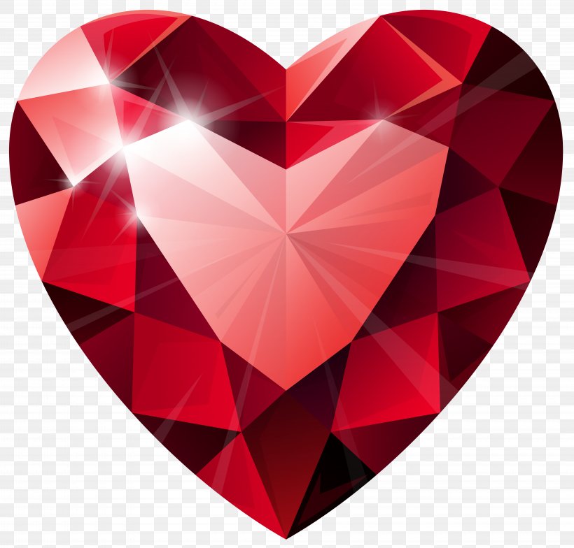 Red Diamonds Heart Clip Art, PNG, 8000x7650px, Diamond, Blue Diamond, Color, Diamond Cut, Heart Download Free