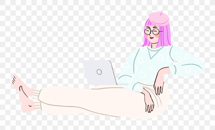 Relaxing Lady Woman, PNG, 2500x1517px, Relaxing, Cartoon, Character, Girl, Hm Download Free
