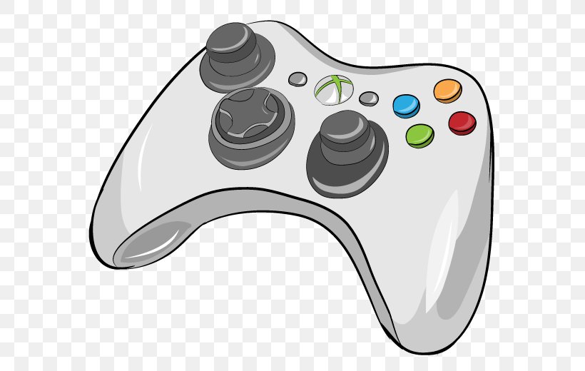 Black Xbox 360 Controller Xbox One Controller Game Controllers, PNG, 606x520px, Black, All Xbox Accessory, Drawing, Electronic Device, Game Controller Download Free