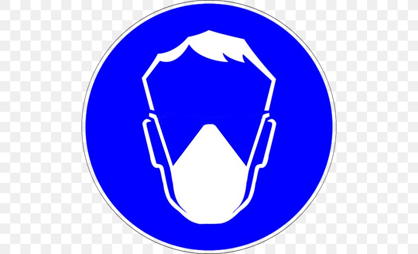 Dust Mask Personal Protective Equipment Face Shield Safety Sign, PNG, 500x500px, Dust Mask, Area, Blue, Brand, Electric Blue Download Free