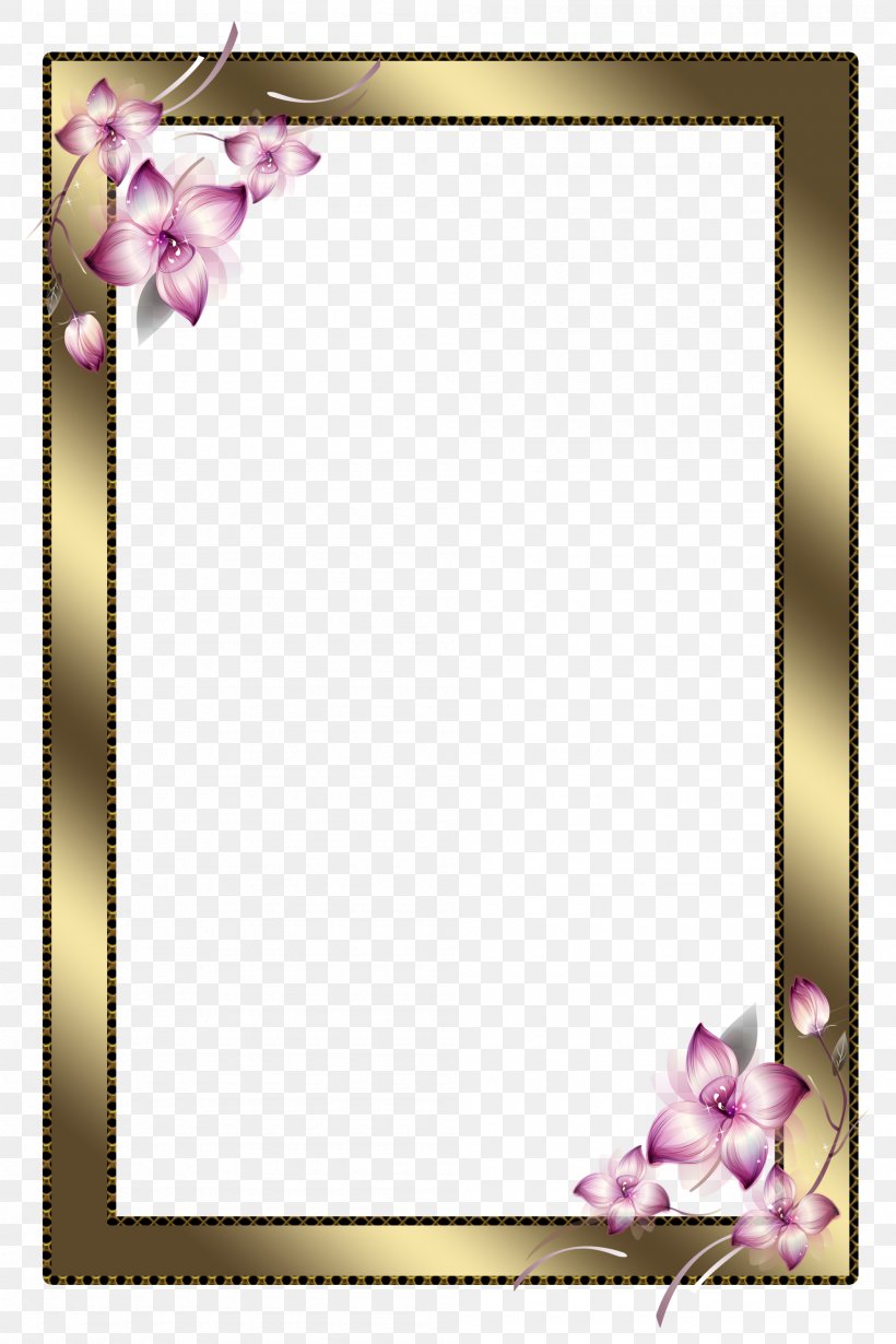 Flower Picture Frames, PNG, 2000x3000px, Flower, Adobe Systems, Border, Decor, Flora Download Free
