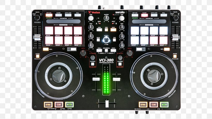 Audio Mixers Vestax VCI-380 DJ Controller, PNG, 960x540px, Watercolor, Cartoon, Flower, Frame, Heart Download Free