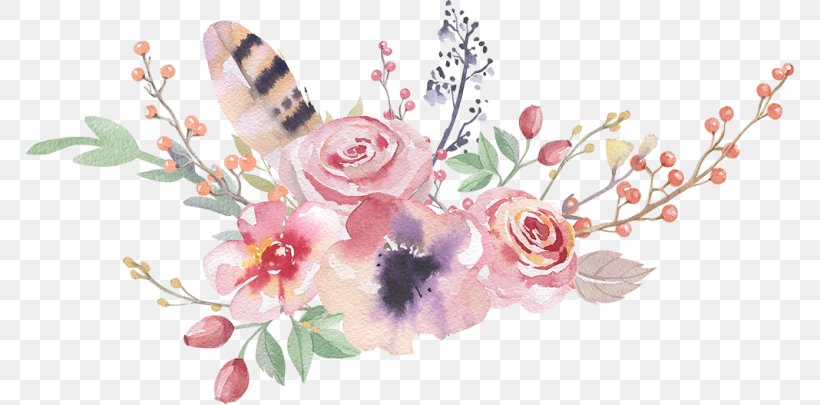 Boho-chic Watercolour Flowers Watercolor Painting Drawing, PNG, 768x405px, Bohochic, Art, Artificial Flower, Blossom, Bohemianism Download Free