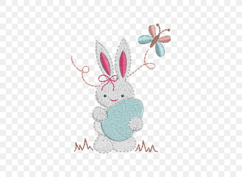 Easter Bunny Rabbit Machine Embroidery, PNG, 600x600px, 2017, 2018, Easter Bunny, Christmas, Easter Download Free