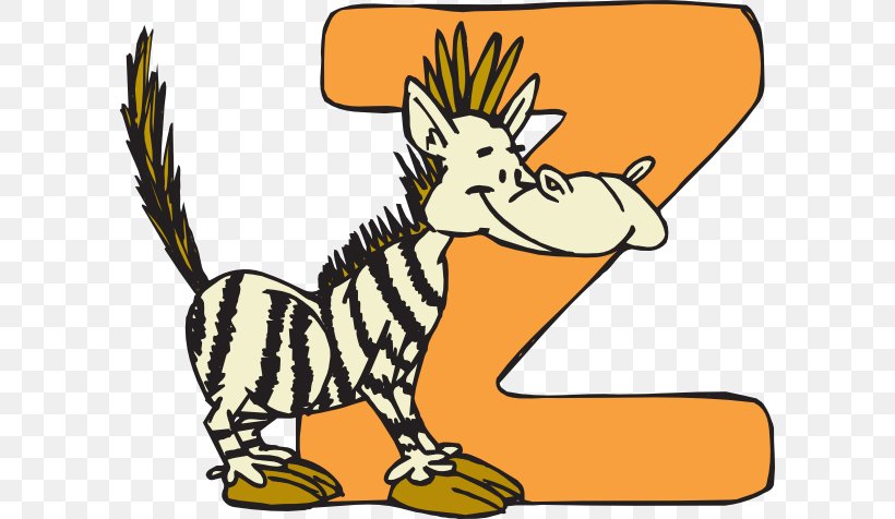 Z Is For Zebra Letter Clip Art, PNG, 600x476px, Z Is For Zebra, Alphabet, Animal Figure, Art, Artwork Download Free