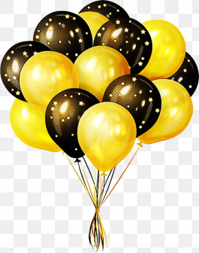 Balloon Yellow Party Supply Toy Plant PNG