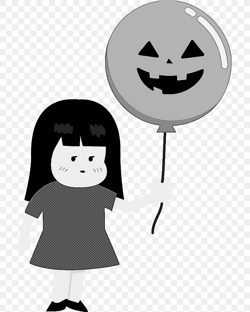 Jack-o-Lantern Halloween Pumpkin Carving, PNG, 704x1024px, Jack O Lantern, Black Hair, Blackandwhite, Cartoon, Halloween Download Free