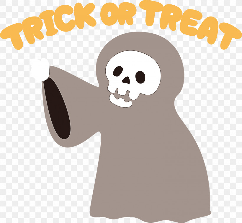 Logo Cartoon Character Meter Science, PNG, 3000x2768px, Trick Or Treat, Cartoon, Character, Halloween, Logo Download Free