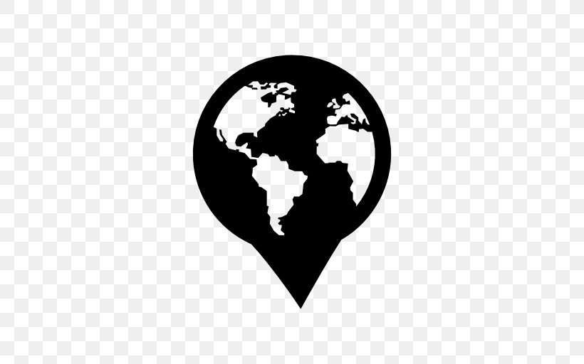 Globe World Map, PNG, 512x512px, Globe, Black And White, Continent, Fictional Character, Map Download Free
