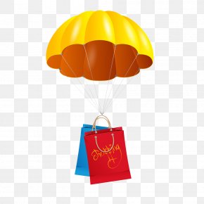 Under The Balloon Parachute - Parachute Free Clip Art PNG