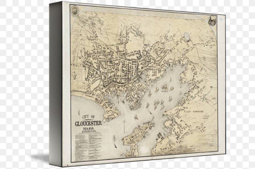 Gloucester Map Gallery Wrap Canvas Art, PNG, 650x544px, Gloucester, Art, Canvas, Gallery Wrap, Map Download Free