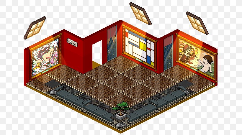 Habbo Game Virtual World Hotel Room, PNG, 670x458px, Watercolor, Cartoon, Flower, Frame, Heart Download Free