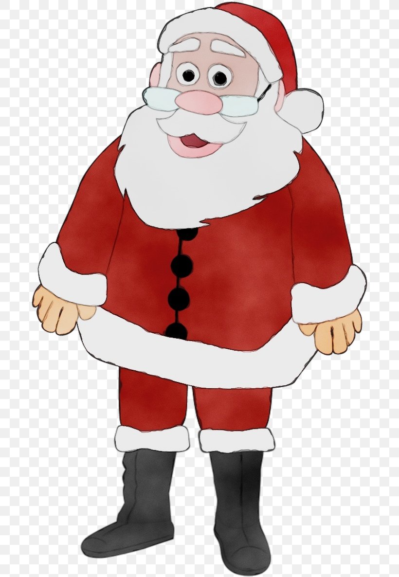 Santa Claus, PNG, 694x1186px, Watercolor, Cartoon, Christmas, Paint, Santa Claus Download Free