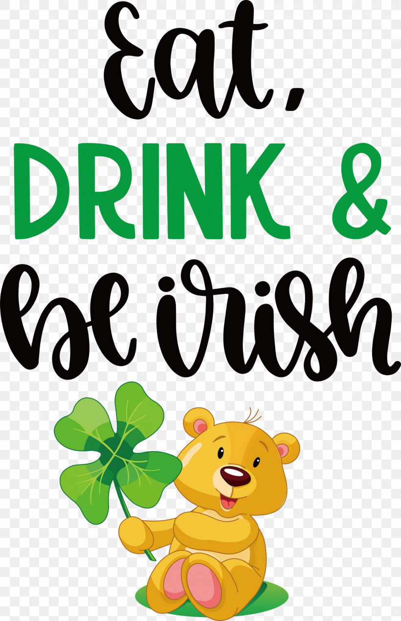 St Patricks Day Saint Patrick Eat Drink And Be Irish, PNG, 1937x3000px, St Patricks Day, Animal Figurine, Bears, Behavior, Cartoon Download Free
