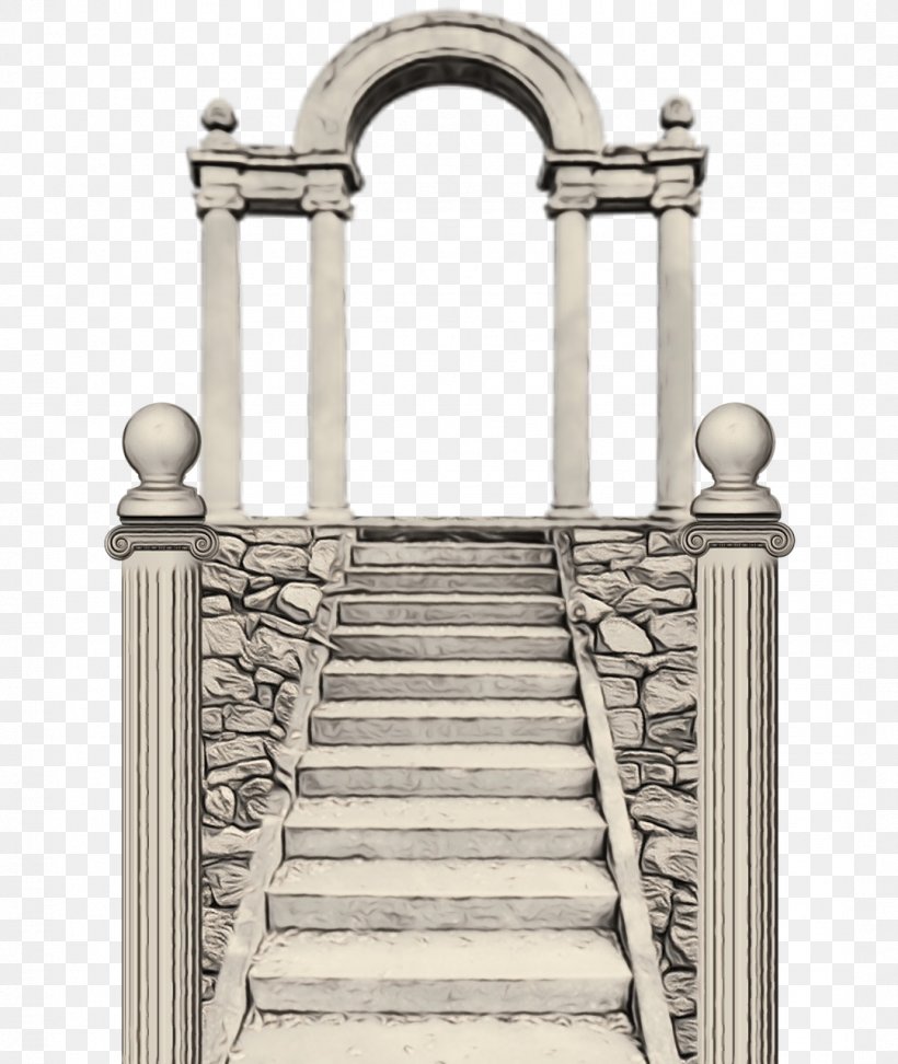 Architecture Arch Column Stairs Classical Architecture, PNG, 1079x1280px, Watercolor, Arch, Architecture, Classical Architecture, Column Download Free