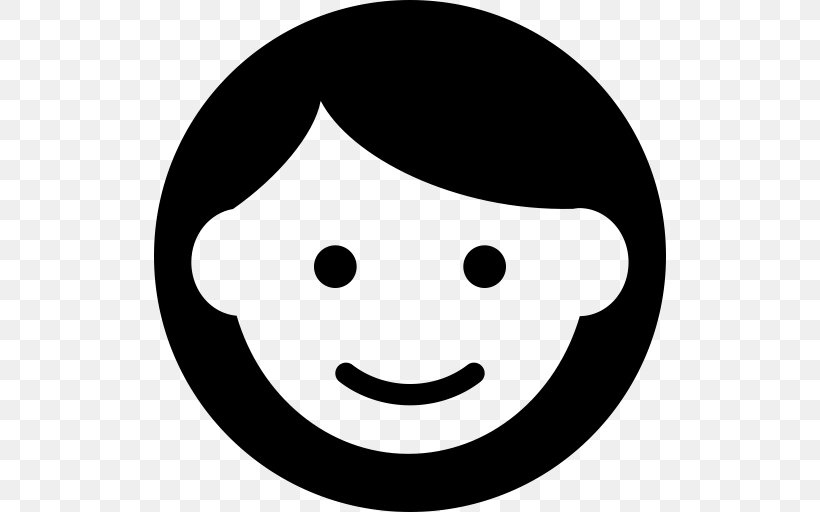 Emoticon Smiley, PNG, 512x512px, Emoticon, Avatar, Black, Black And White, Emotion Download Free