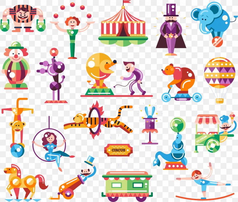 Flat Design Circus Carnival Illustration, PNG, 2188x1854px, Flat Design, Amusement Park, Area, Baby Toys, Carnival Download Free