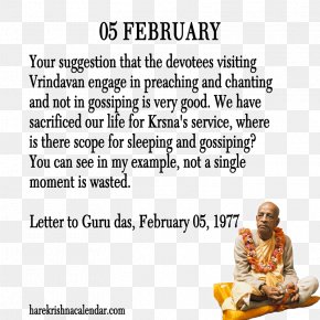 Krishna - International Society For Krishna Consciousness Quotation October PrasÄda PNG
