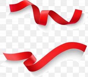 Vector Hand Painted Red Satin - Red Vecteur PNG