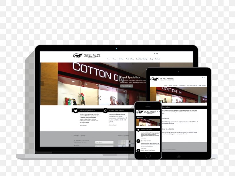 Mock Up Website - Responsive Web Design PNG